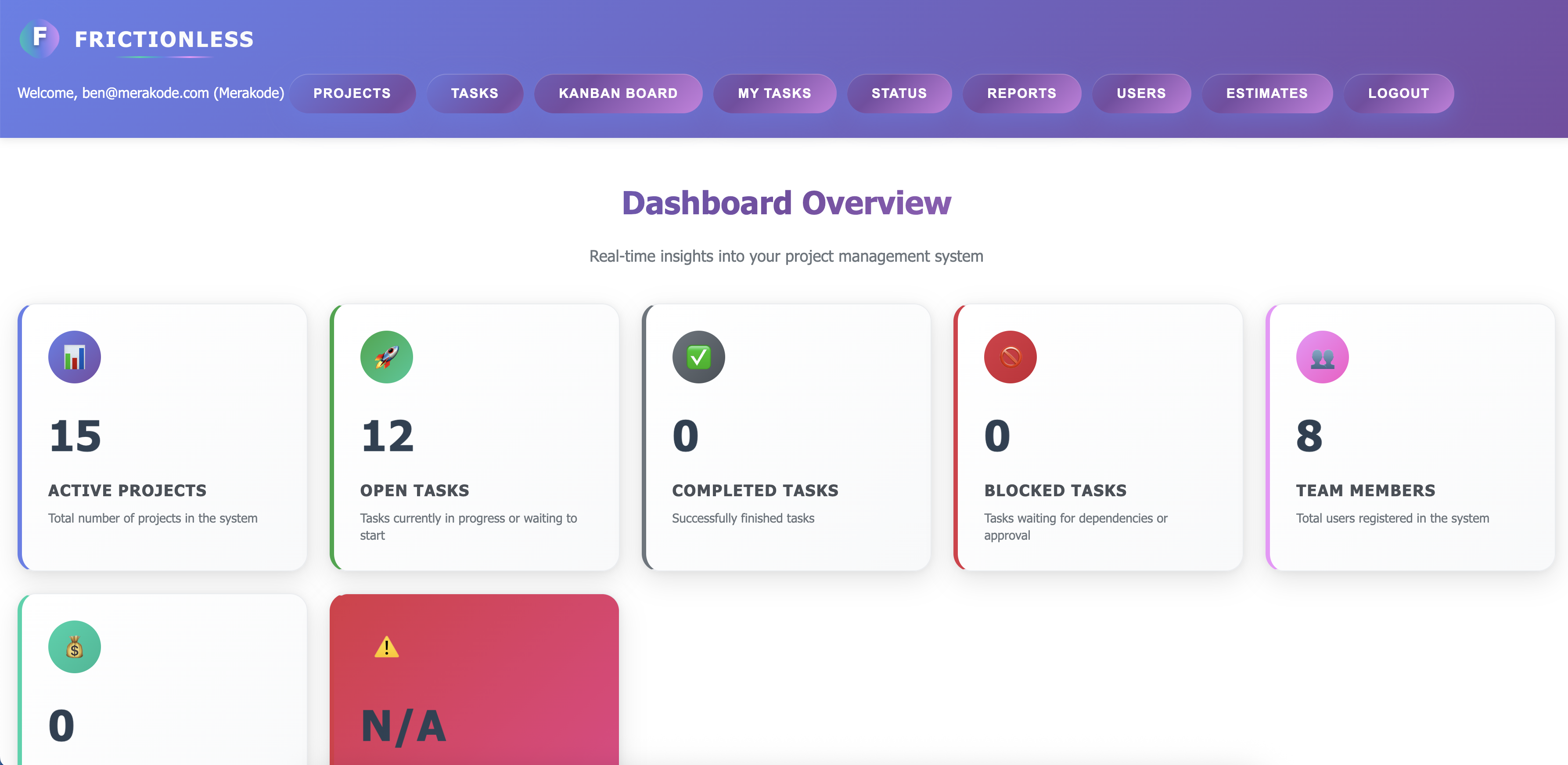 Frictionless Project Management System